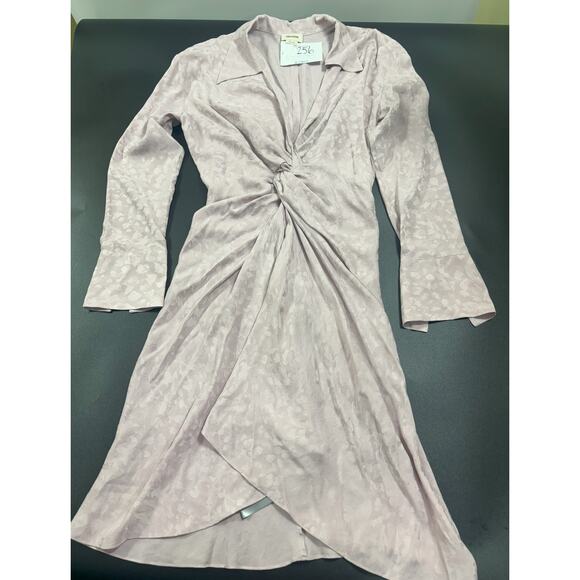 Zadig & Voltaire NWT Rozo Jac Leo‎ Silk Dress in Mauve Size Small MSRP $498.00 - Picture 4 of 8